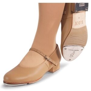 Bloch Tan-On Leather Tap Shoes Size 5.5 Medium- In Excellent Pre-Loved Condition